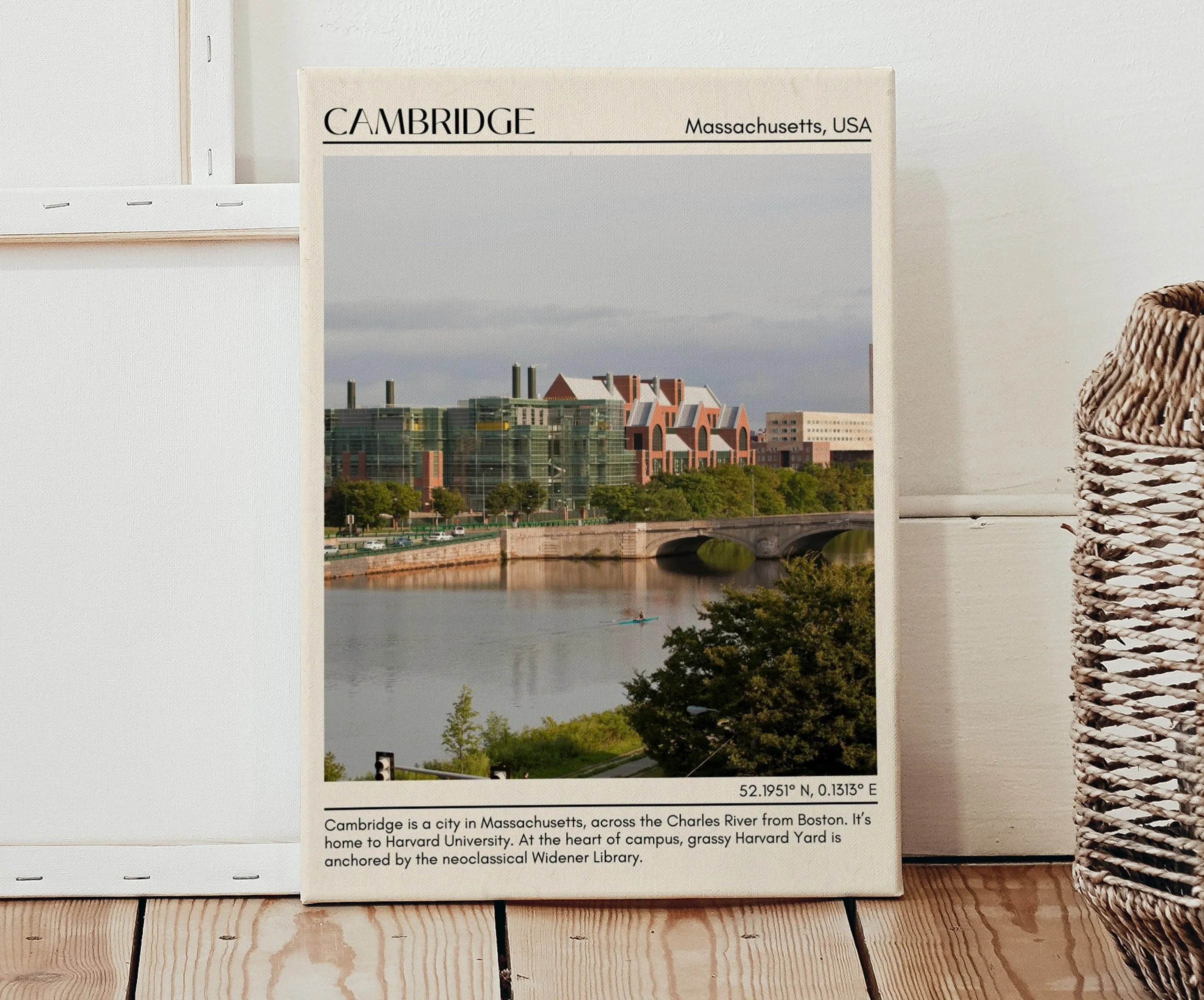 Cambridge Minimal Wall Art, Massachusettss, USA