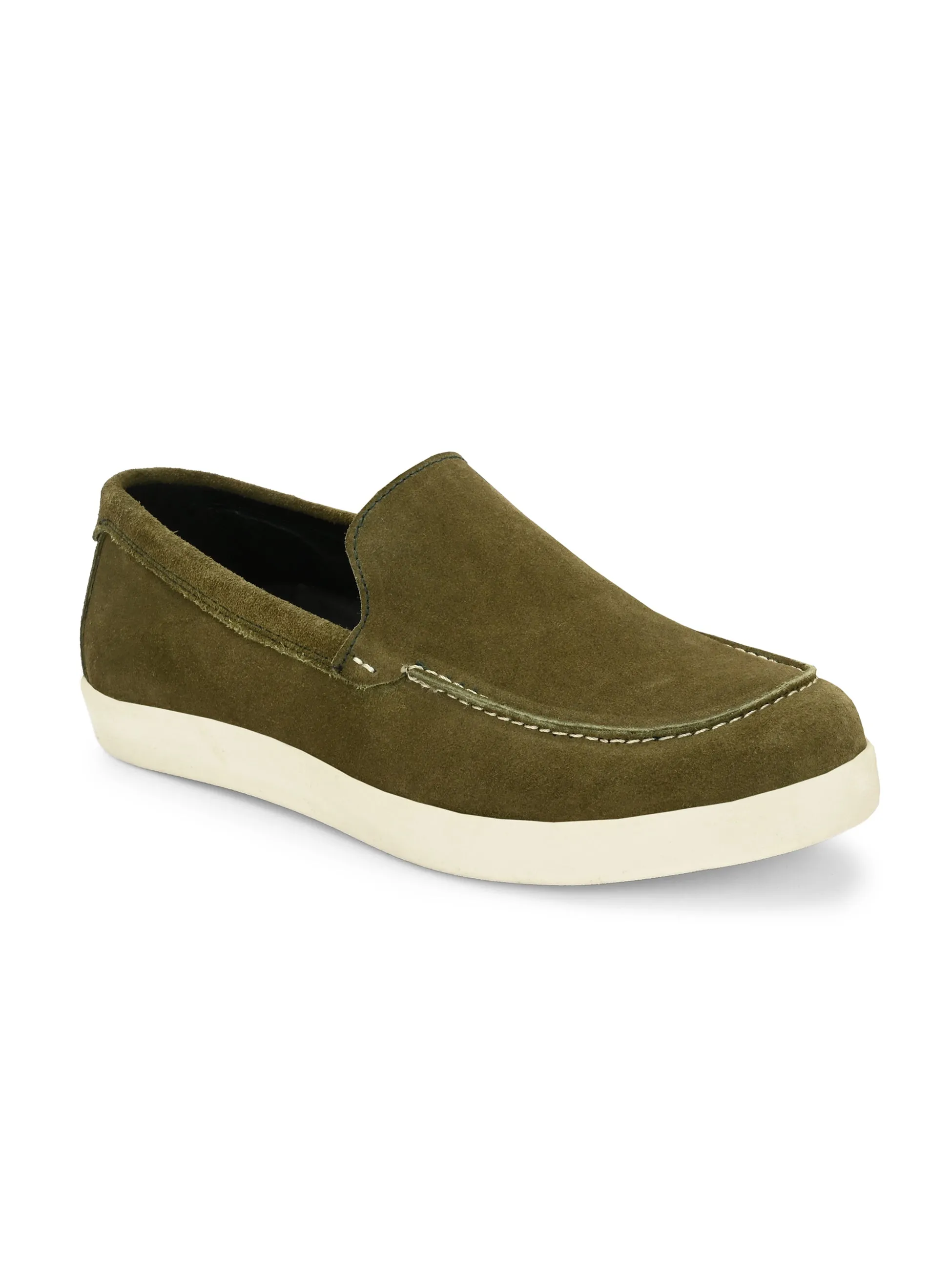 CARLO ROMANO BEIGE COLOR SUEDE LEATHER STYLISH SHOES FOR MEN