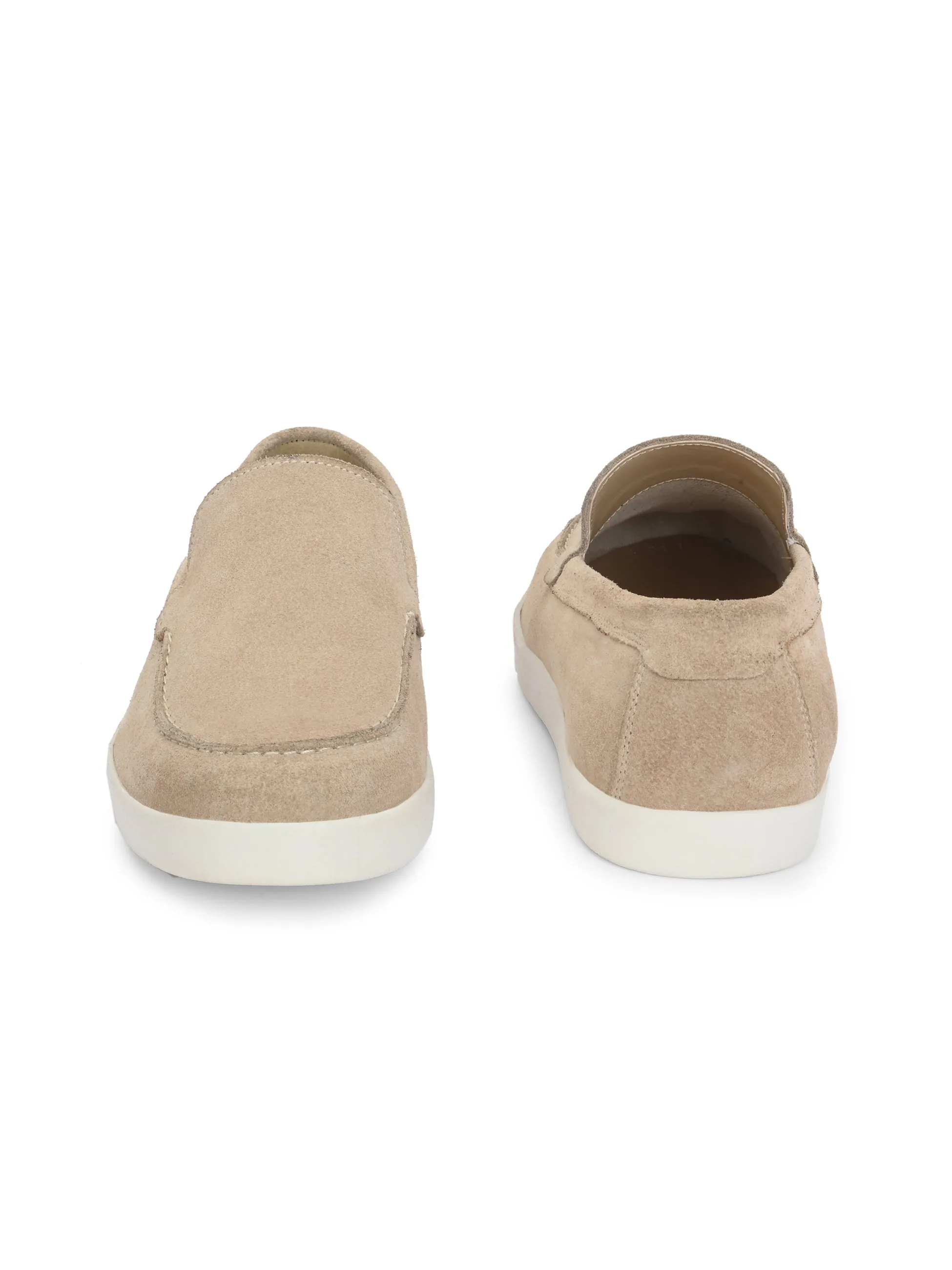 CARLO ROMANO BEIGE COLOR SUEDE LEATHER STYLISH SHOES FOR MEN