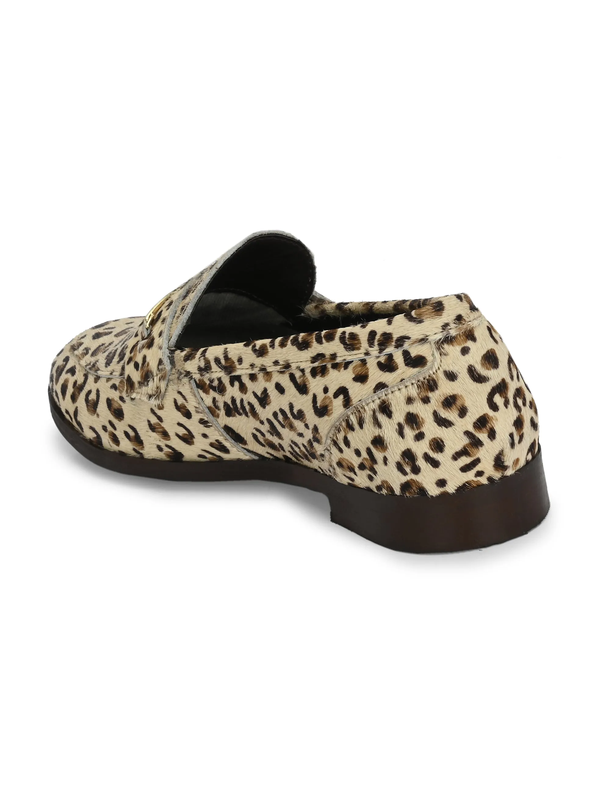 CARLO ROMANO HAIR OR FUR LEATHER OFF WHITE COLOR MOCCASIN SHOE FOR WOMEN
