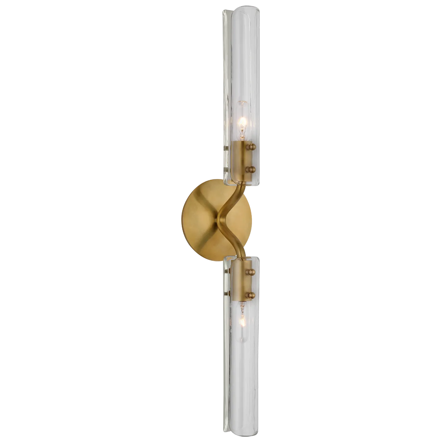 Casoria 23" Linear Sconce in Hand-Rubbed Antique Brass with Clear Glass