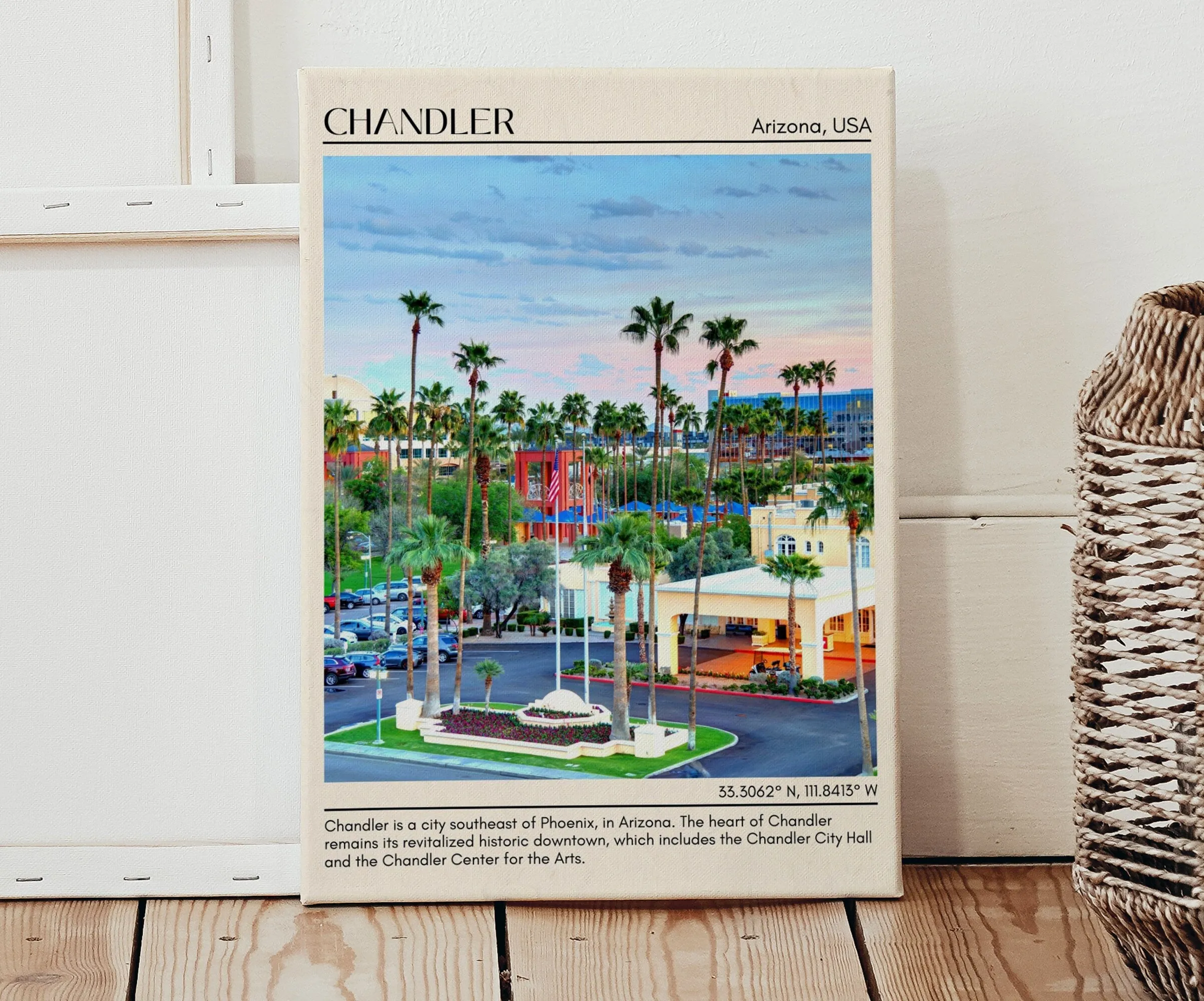 Chandler Minimal Wall Art, Arizona, USA