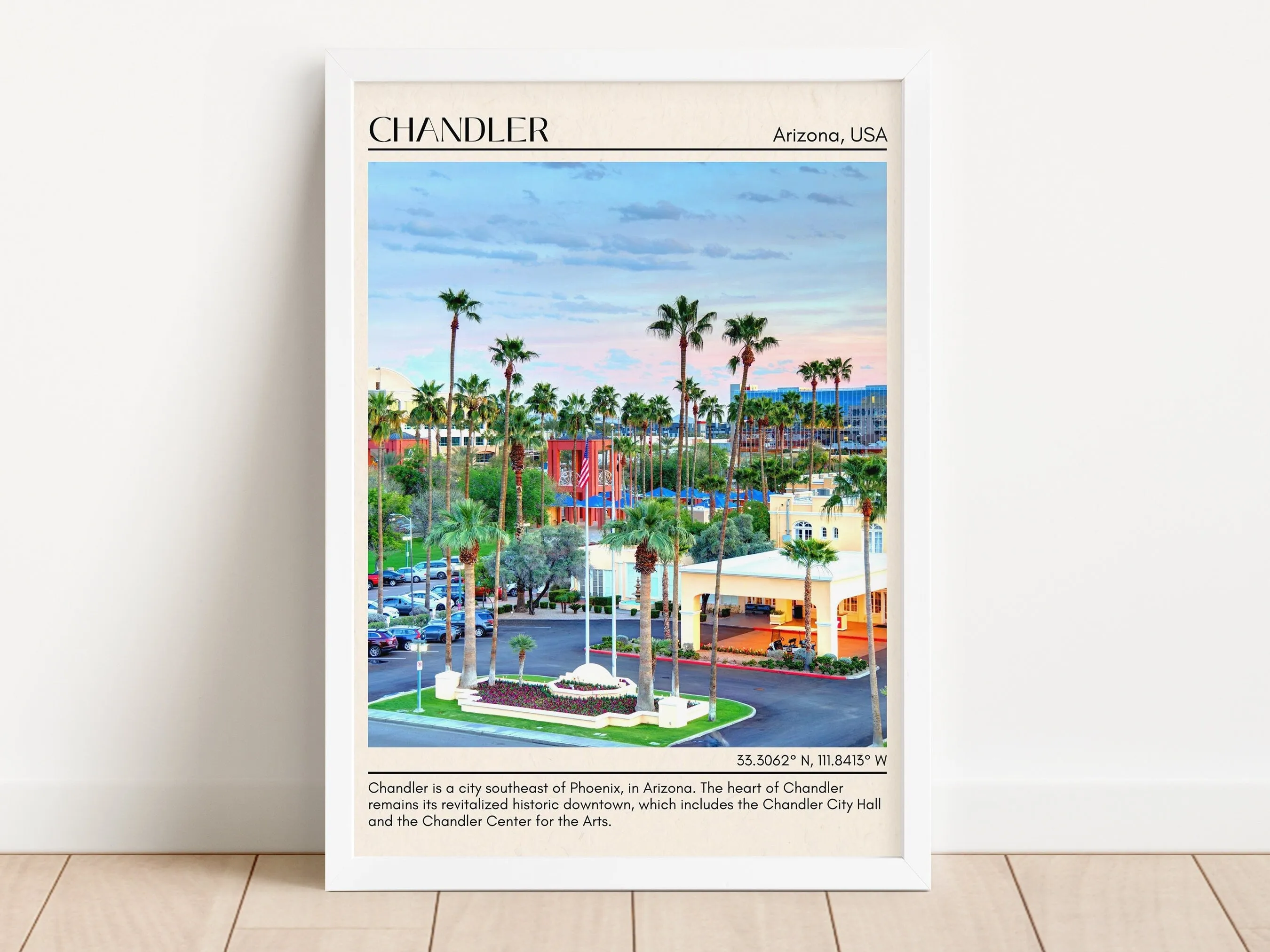 Chandler Minimal Wall Art, Arizona, USA