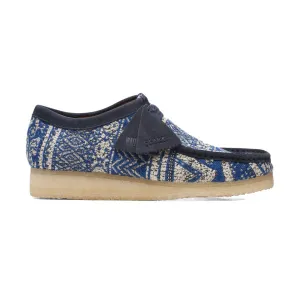 Clarks Men's Wallabee Blue Fabric