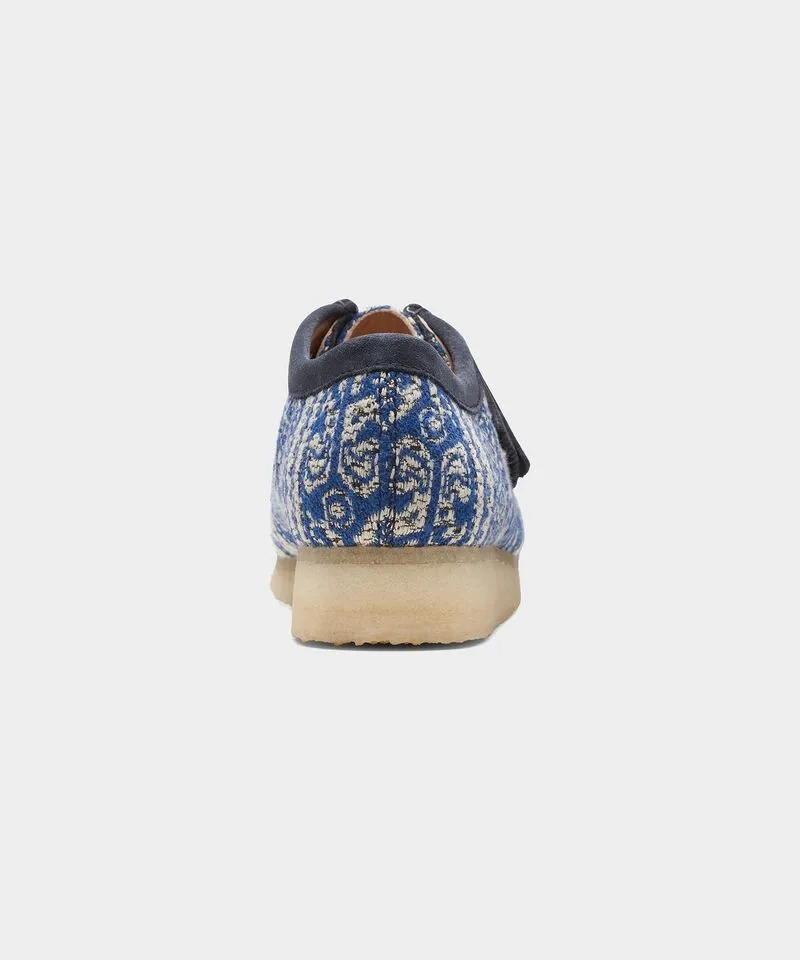 Clarks Men's Wallabee Blue Fabric