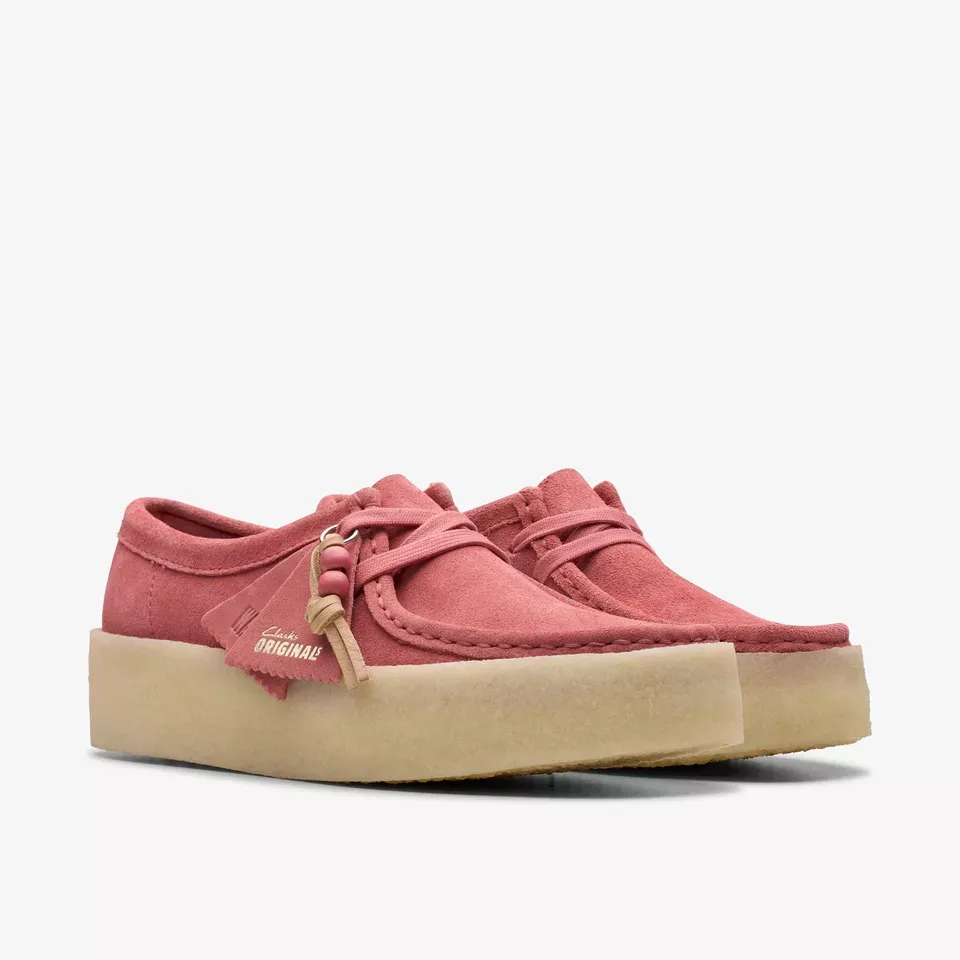 Clarks Women's Wallabee Cup Vintage Pink Suede