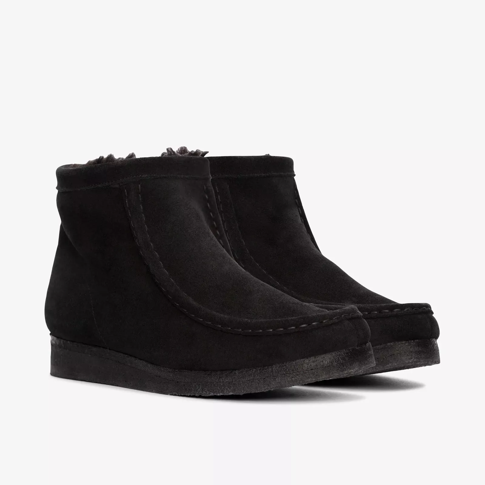 Clarks Women's Wallabee Hi Black 26169534