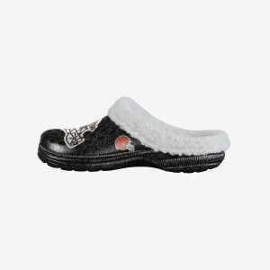 Cleveland Browns Womens Sherpa Lined Glitter Clog