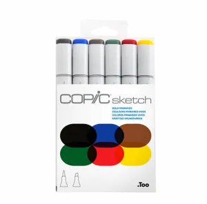 Copic Sketch 6 Bold Primaries Set
