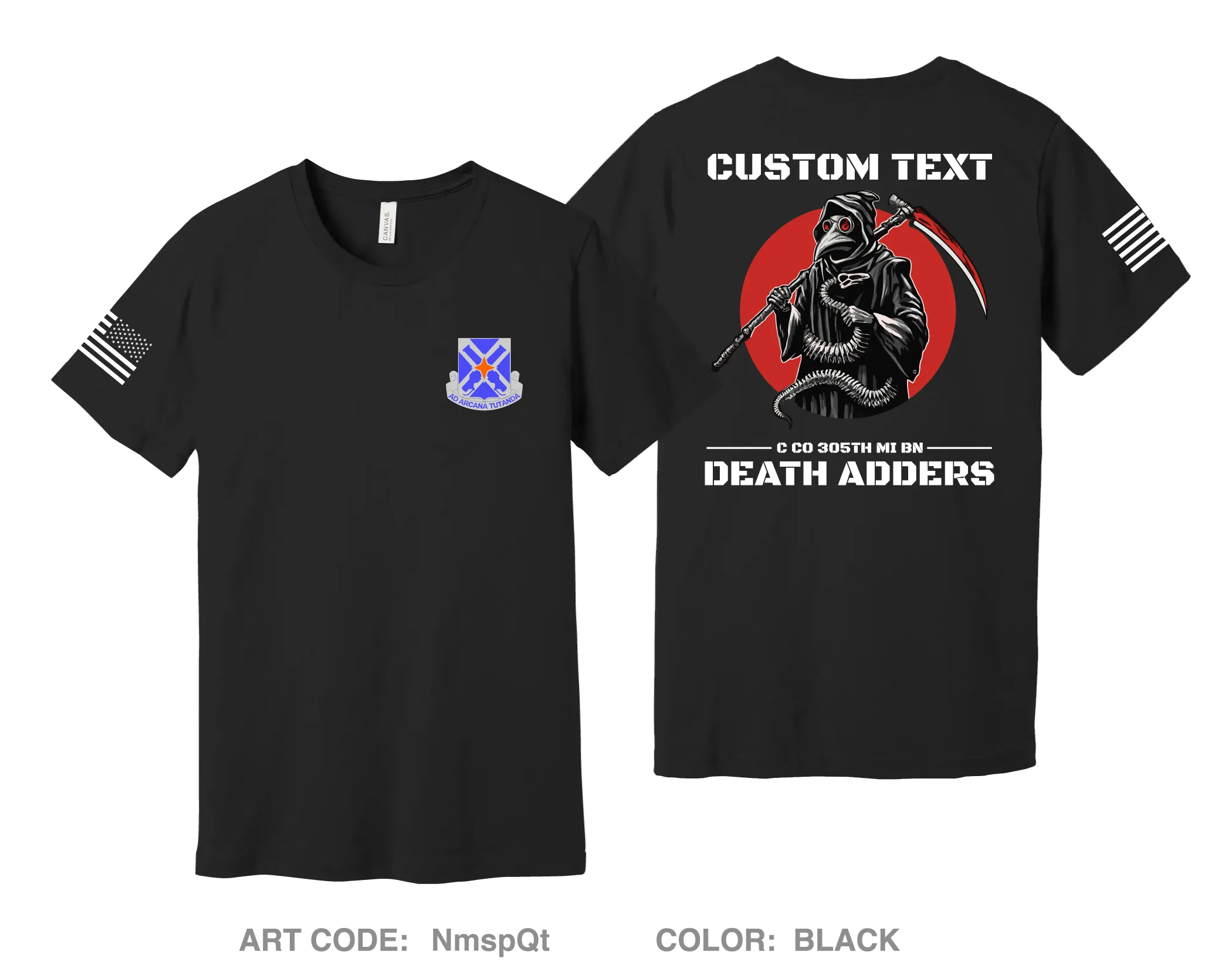 CUSTOM C Co 305TH MI BN (Students) Comfort Unisex Cotton SS Tee - NmspQt