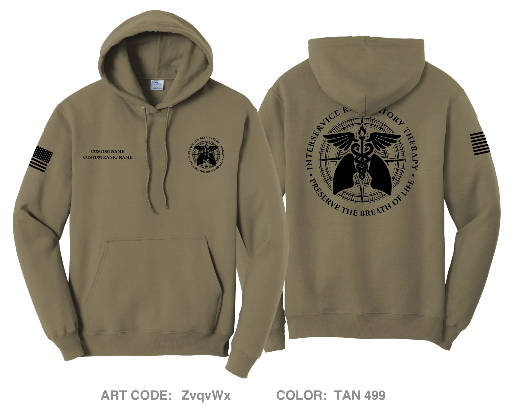 CUSTOM Interservice Respiratory Therapist Program Comfort Unisex Hooded Sweatshirt - ZvqvWx