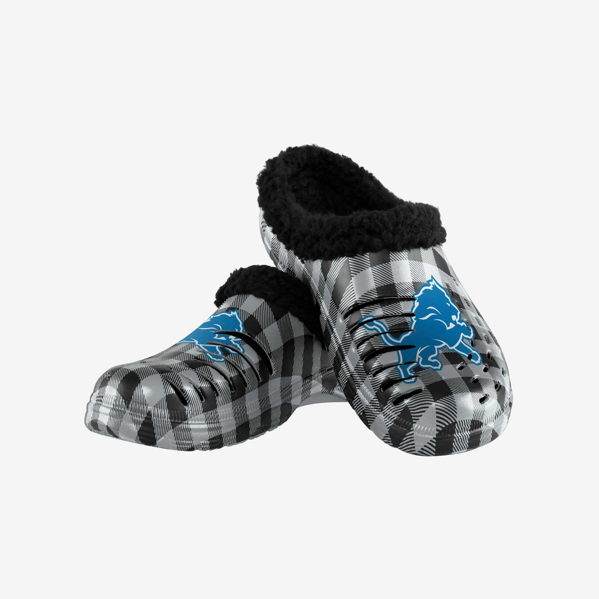 Detroit Lions Sherpa Lined Buffalo Check Clog