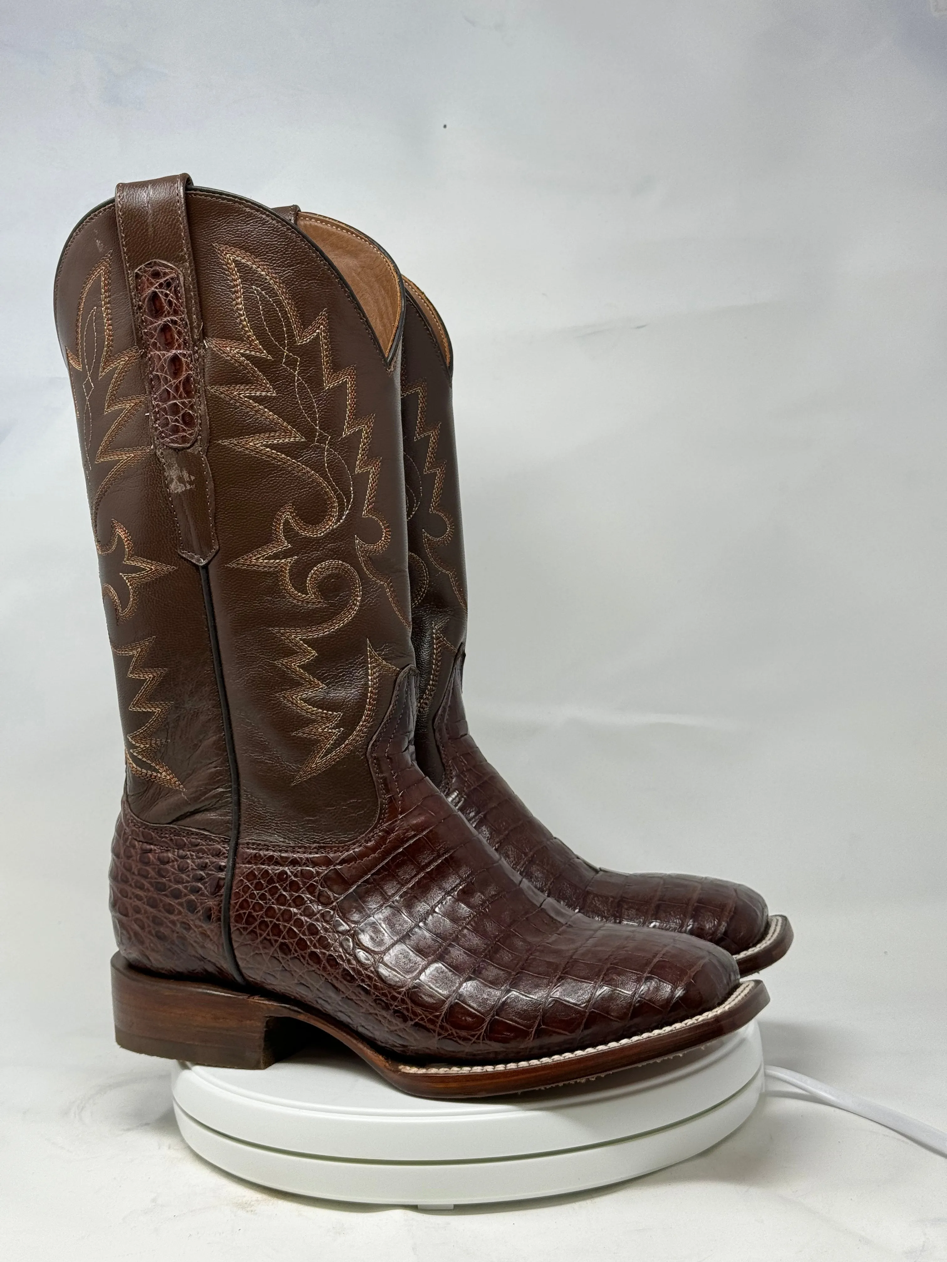 DJ2053 | Don Juan Boots Men's Caiman Belly Cigar H Toe P