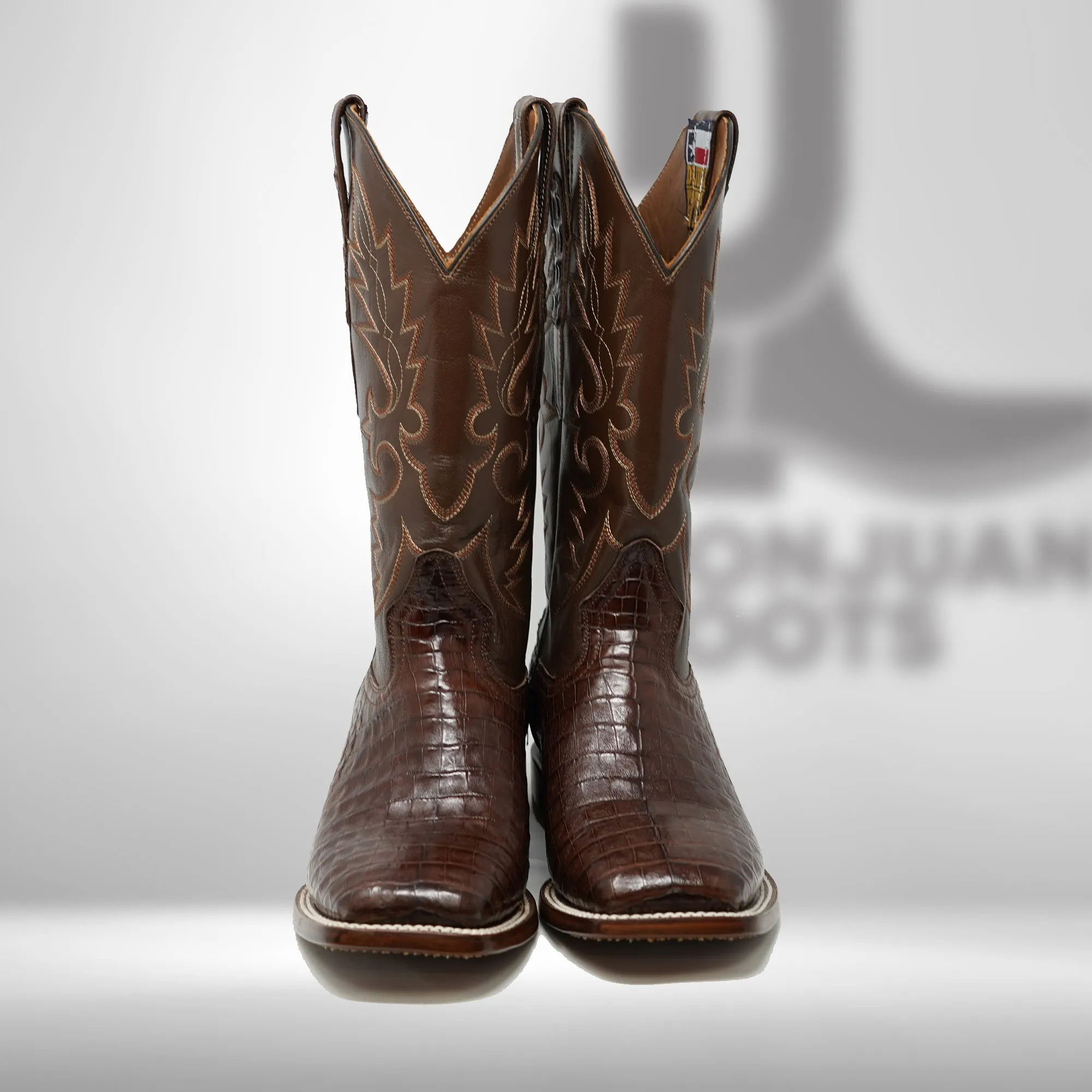DJ2053 | Don Juan Boots Men's Caiman Belly Cigar H Toe P