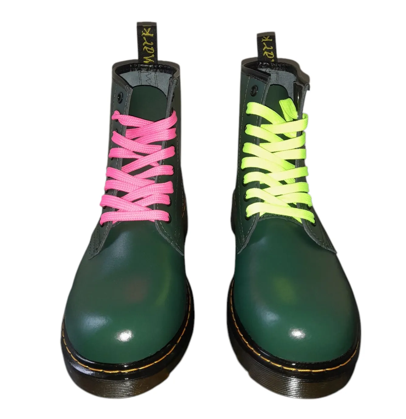 Dr. Martens 1460 Rainbow Customised Style Green Ankle Boots