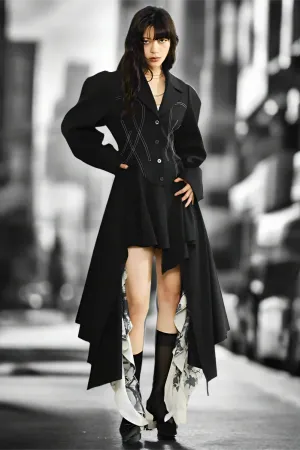 Eclipse Asymmetrical Long Blazer