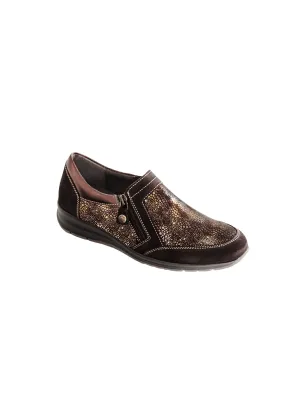 Fancy leather zipped moccasin