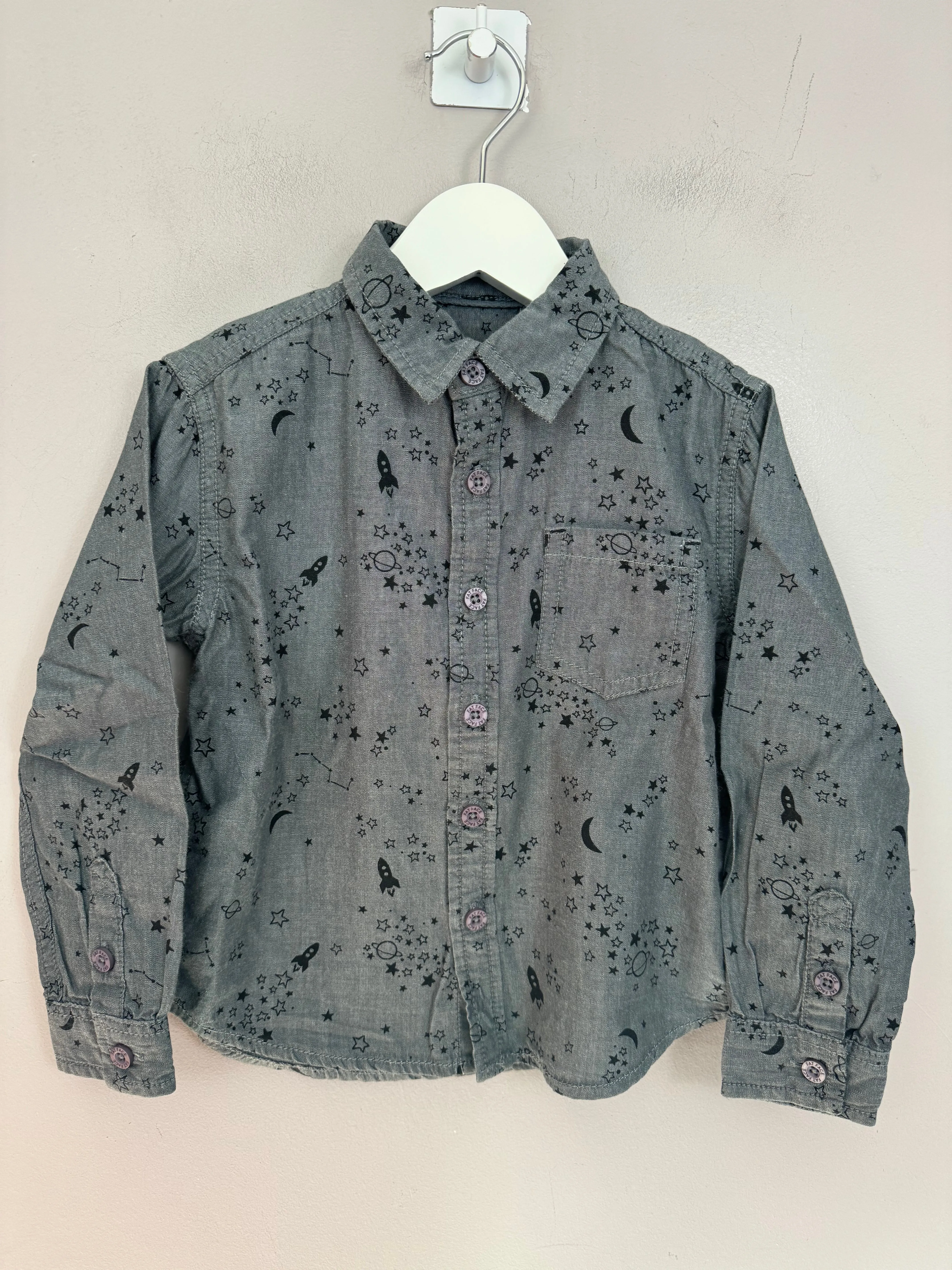 Fat Face Rocket Ship Shirt 2-3y