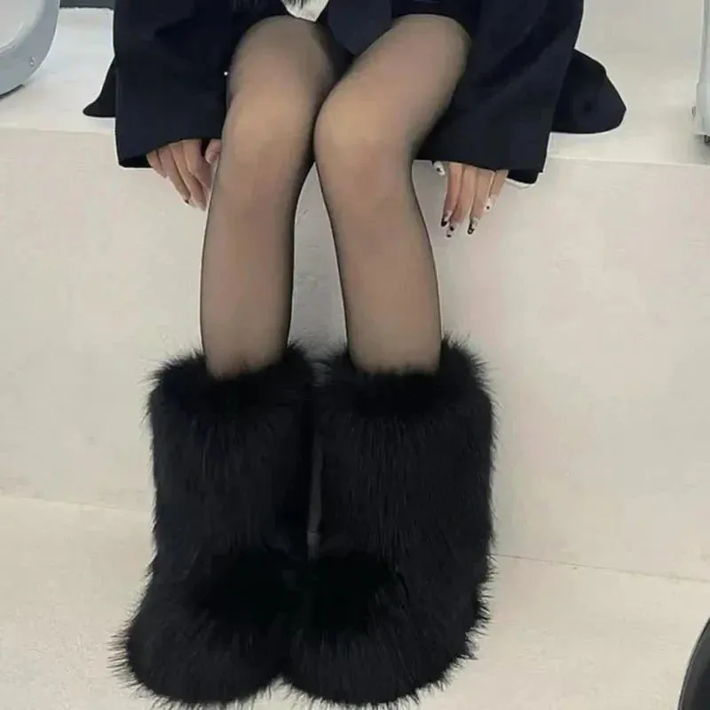 Faux Fur Plush Lined Snow Boots