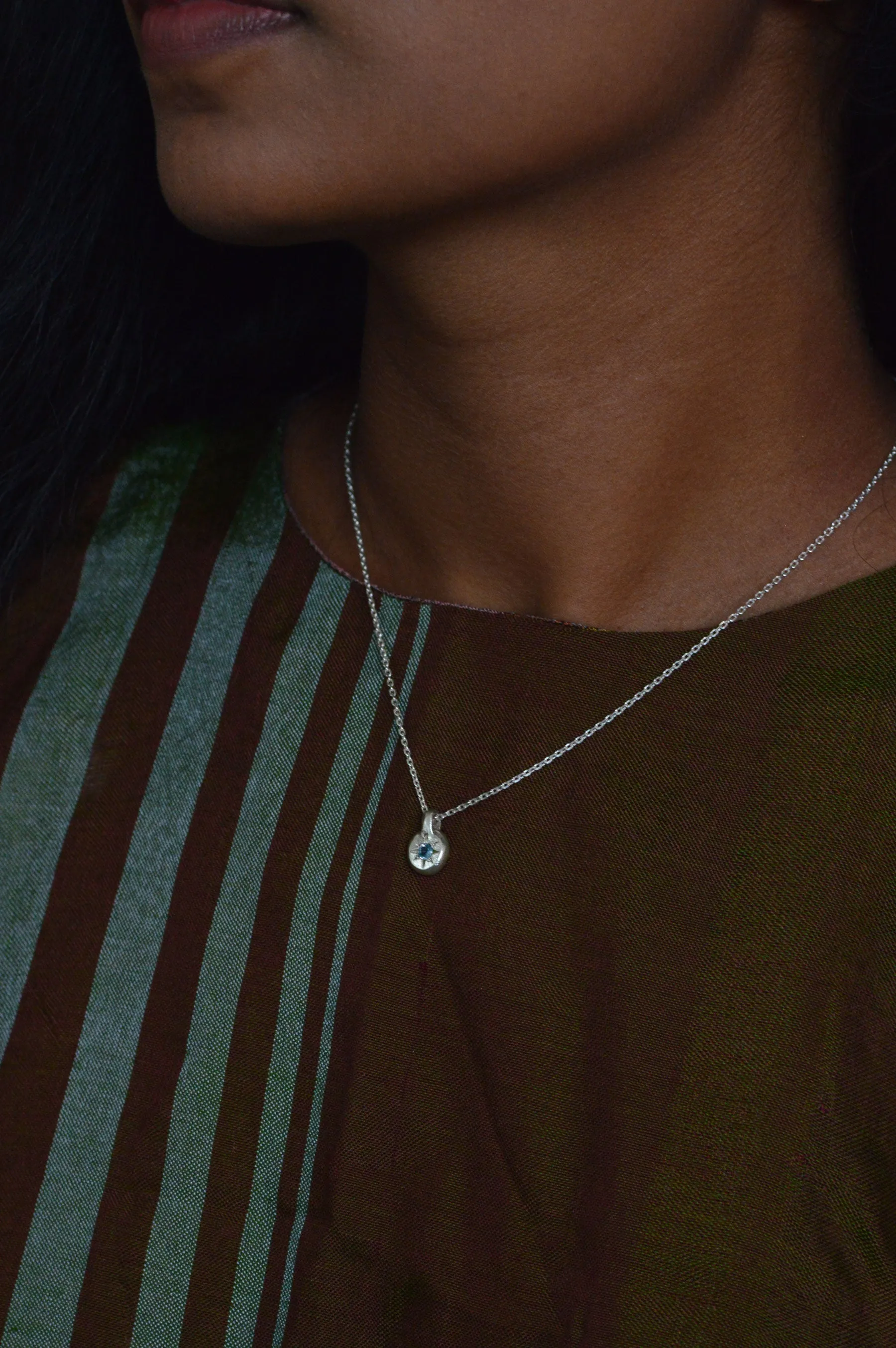 Fay Blue Sapphire Pendant Silver
