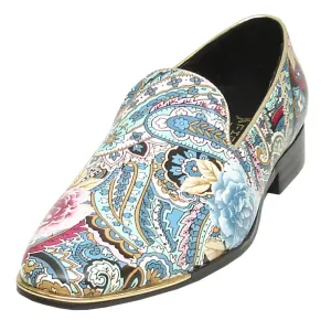 FI-6920 Parsley Blue Leather Slip on Loafer Fiesso by Aurelio Garcia