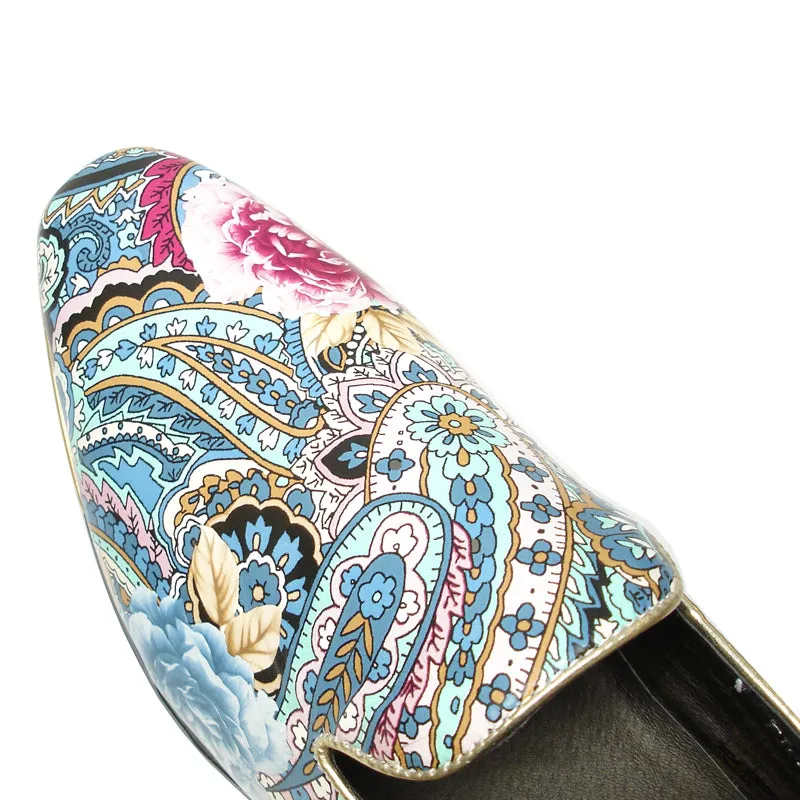 FI-6920 Parsley Blue Leather Slip on Loafer Fiesso by Aurelio Garcia