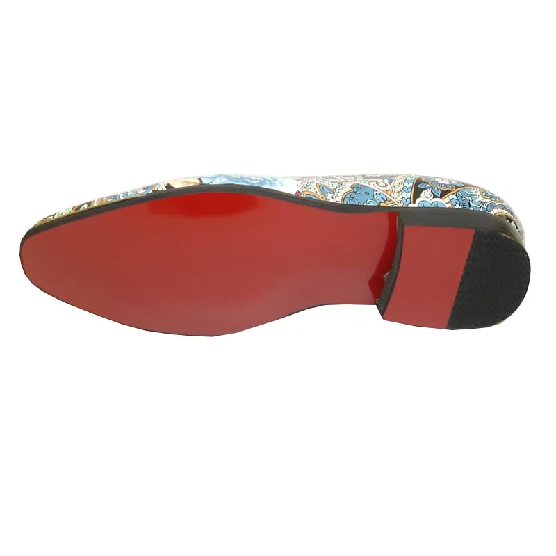 FI-6920 Parsley Blue Leather Slip on Loafer Fiesso by Aurelio Garcia