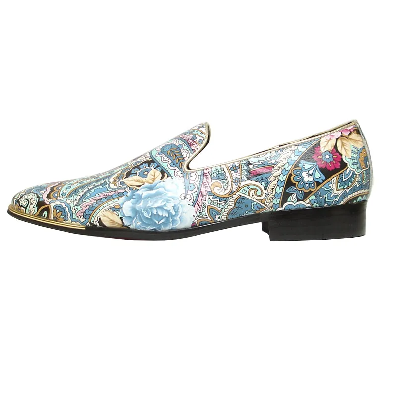 FI-6920 Parsley Blue Leather Slip on Loafer Fiesso by Aurelio Garcia