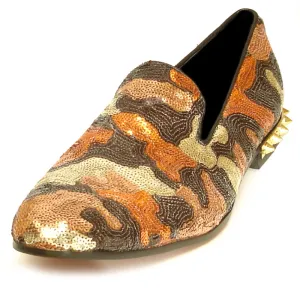 FI-7033 Brown Multi Color Camouflage Sequences Fiesso by Aurelio Garcia Loafer