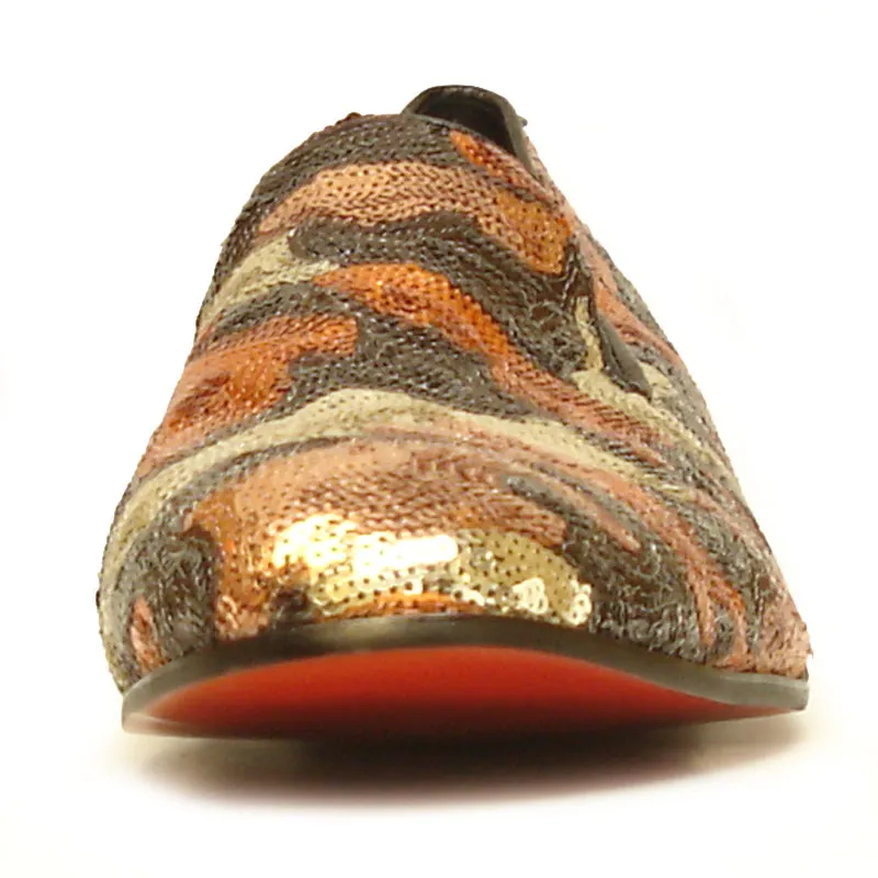FI-7033 Brown Multi Color Camouflage Sequences Fiesso by Aurelio Garcia Loafer