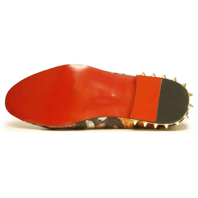 FI-7033 Brown Multi Color Camouflage Sequences Fiesso by Aurelio Garcia Loafer
