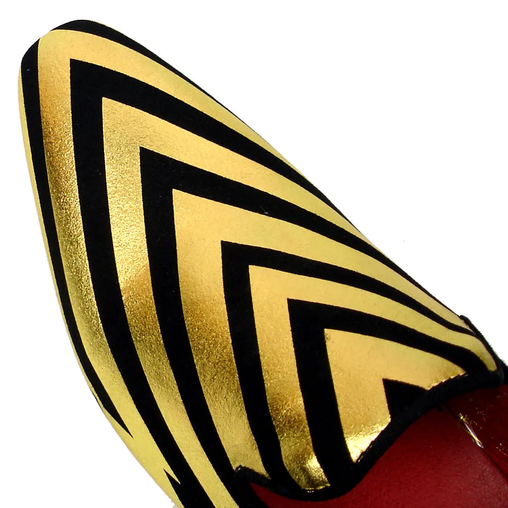 FI-7429 Black Gold Stripe Slip on Loafer Fiesso by Aurelio Garcia