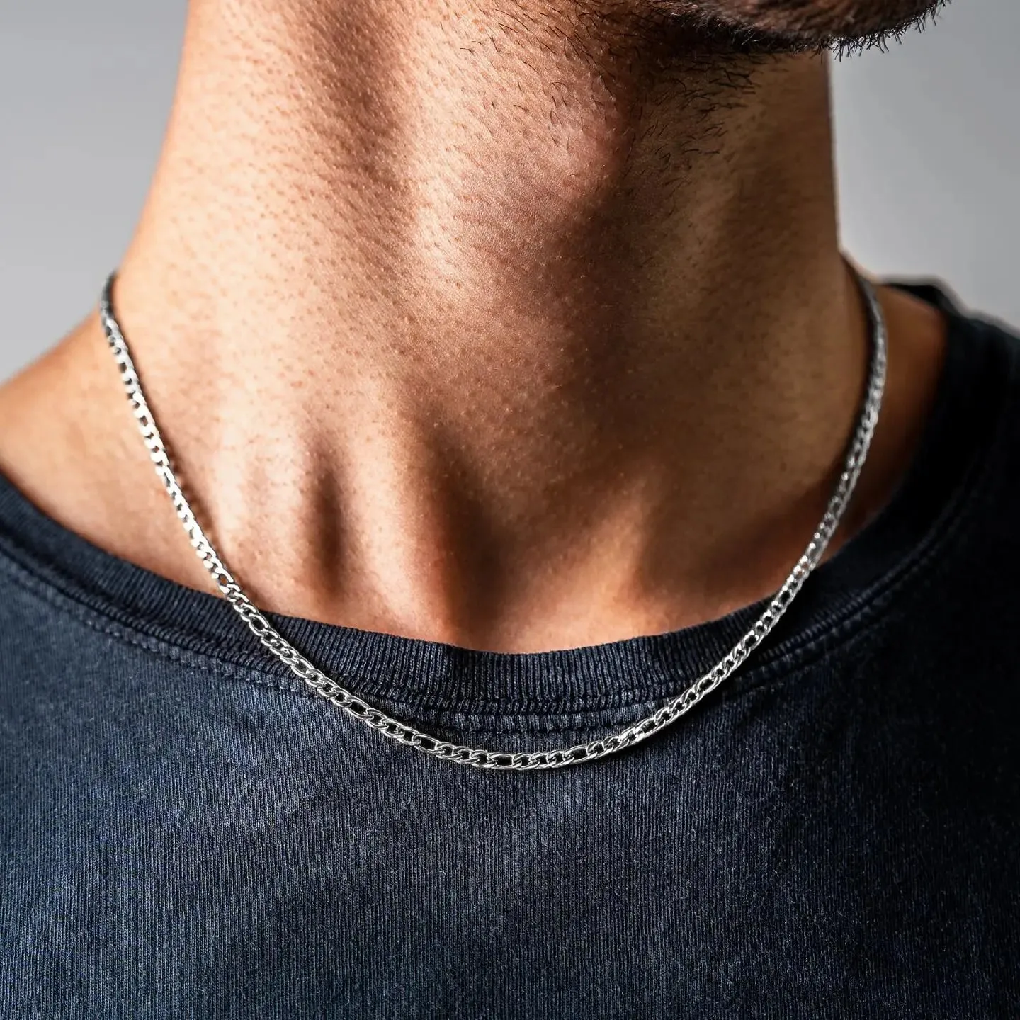 Figaro Chain Necklace - Silver