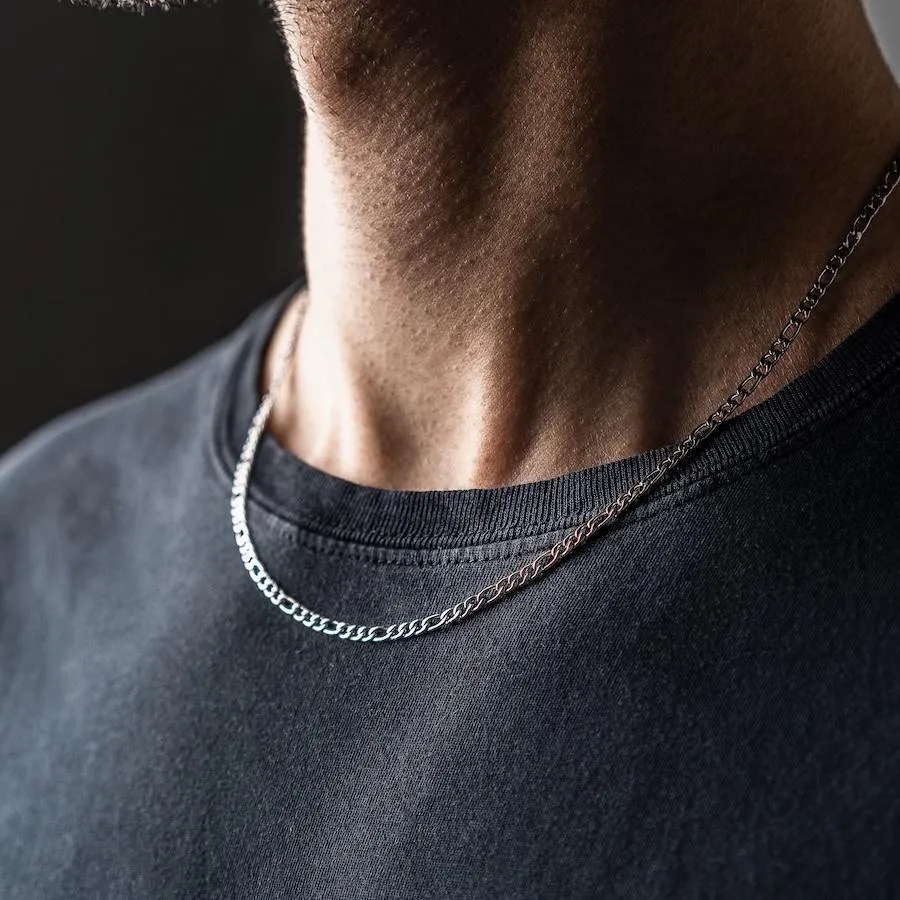 Figaro Chain Necklace - Silver