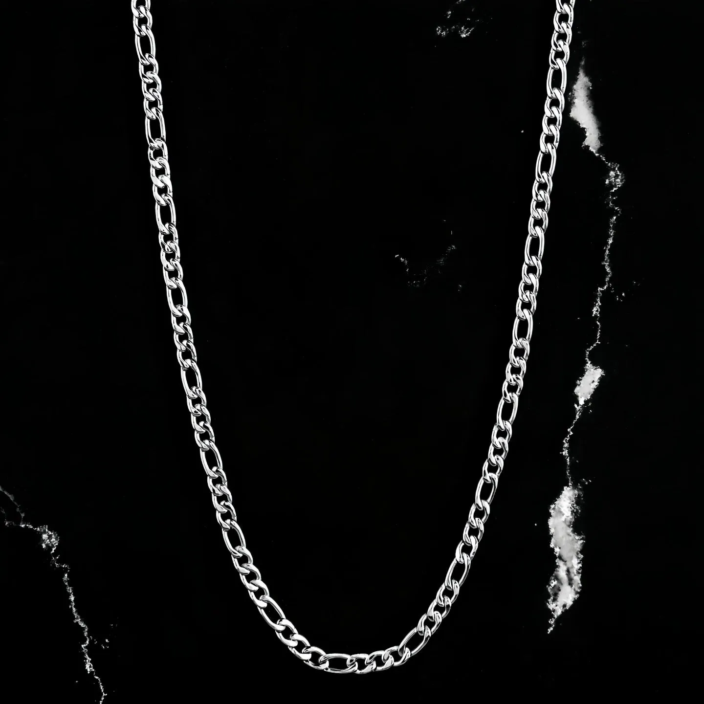 Figaro Chain Necklace - Silver
