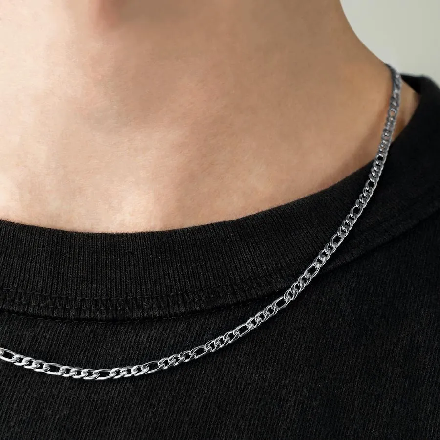 Figaro Chain Necklace - Silver