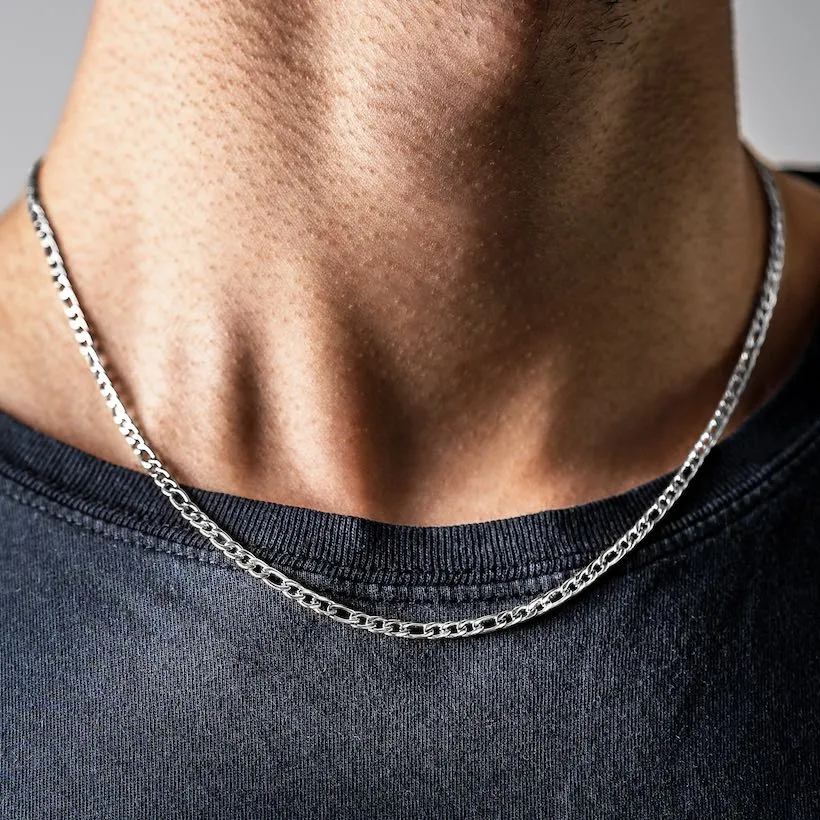 Figaro Chain Necklace - Silver
