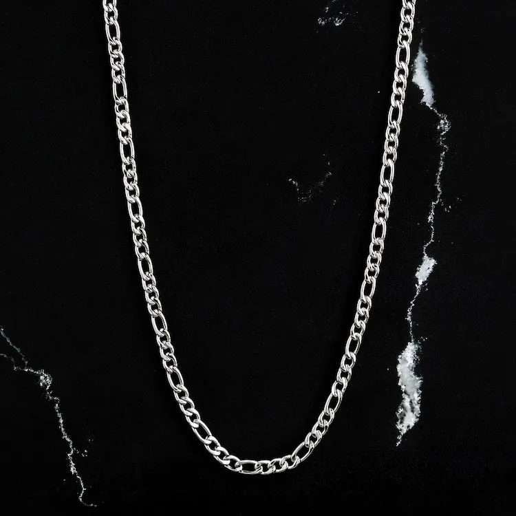 Figaro Chain Necklace - Silver