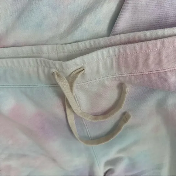 Gap Tie Dye Pink Blue Sweatsuit Pajama Short Set