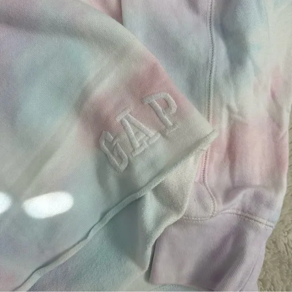 Gap Tie Dye Pink Blue Sweatsuit Pajama Short Set