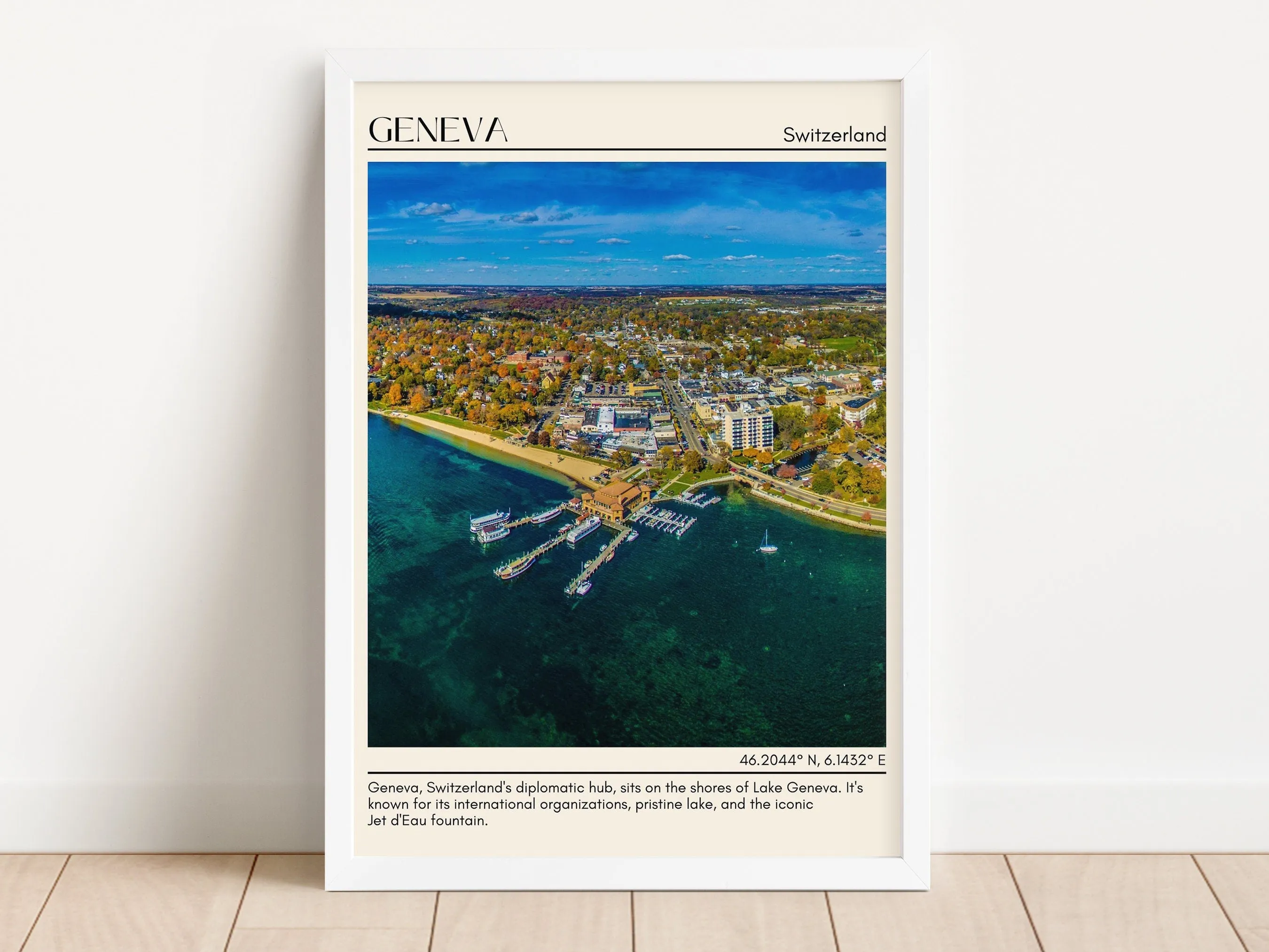 Geneva Minimal Wall Art, Switzerland