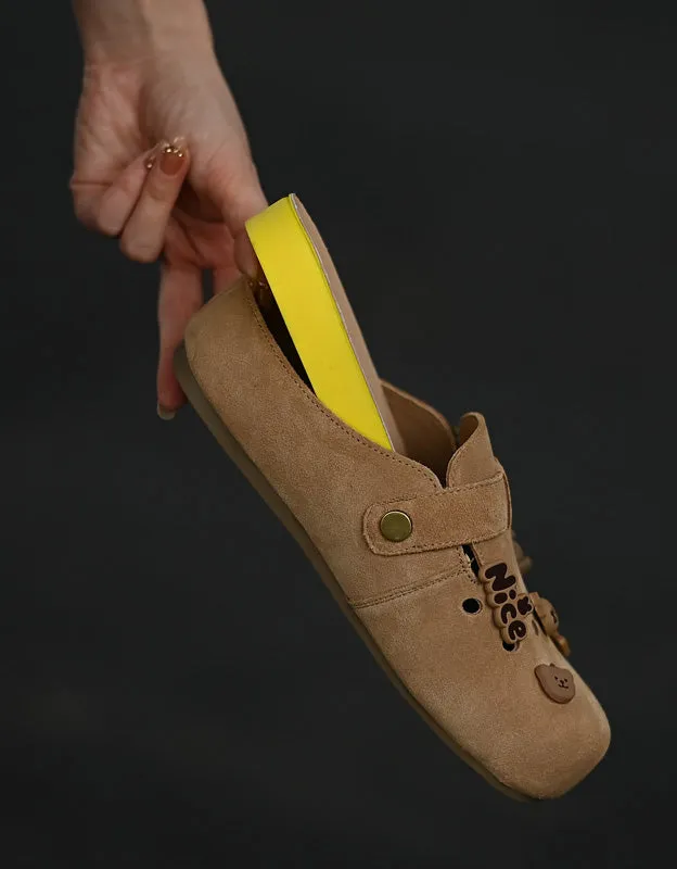 Genuine Leather Closed-toe Soft Soles Slippers Clogs