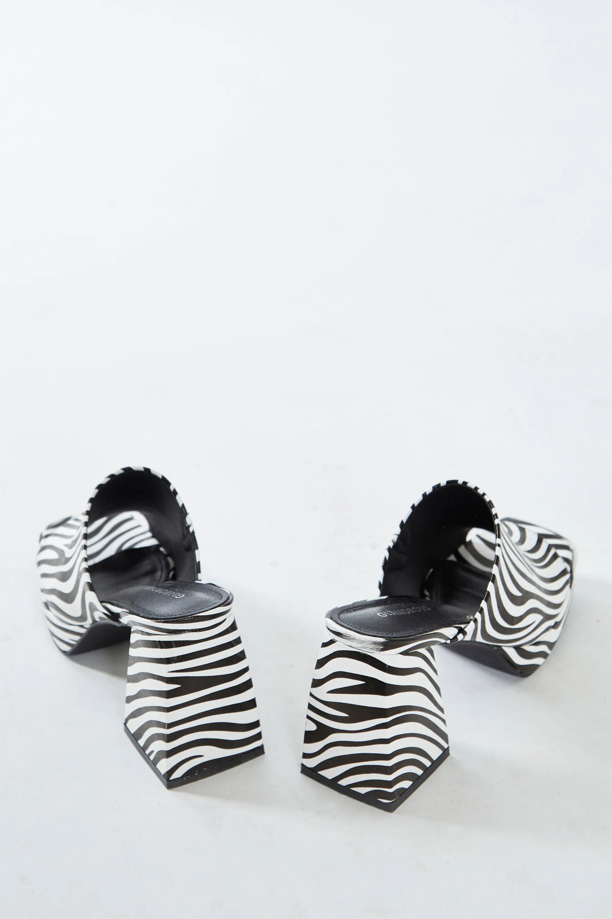 Glamorous Zebra Print Block Heel Mules