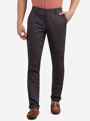 Grey Solid Uno Fit Casual Trouser | JadeBlue