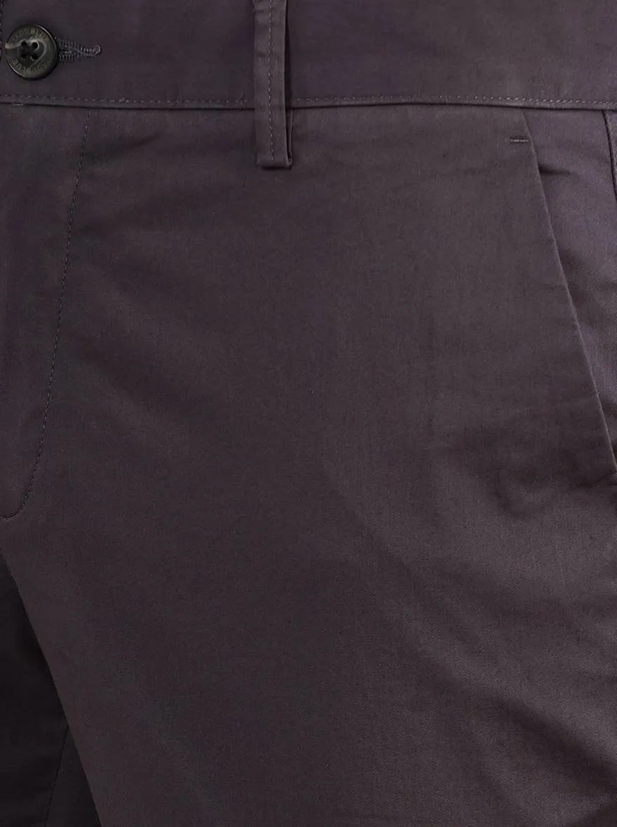 Grey Solid Uno Fit Casual Trouser | JadeBlue