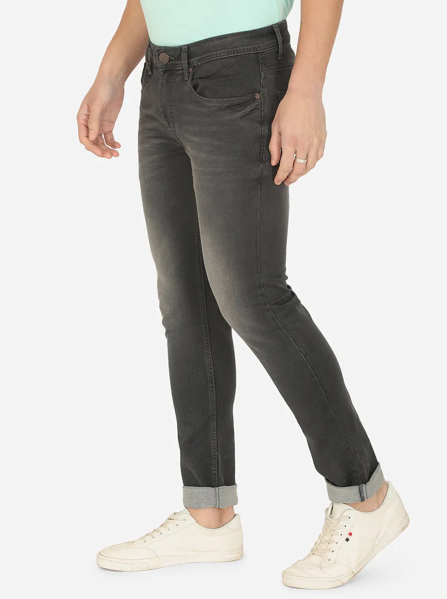 Grey Washed Slim Fit Jeans | JadeBlue