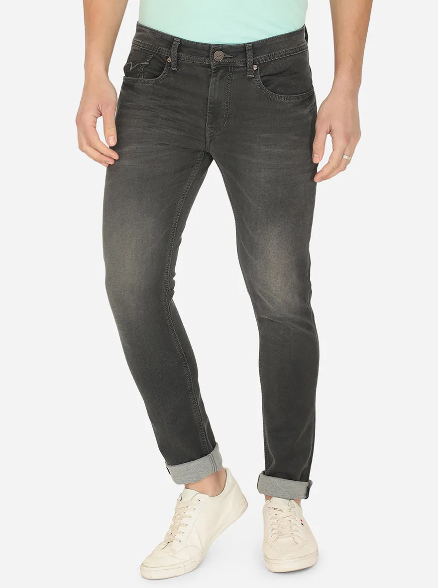 Grey Washed Slim Fit Jeans | JadeBlue