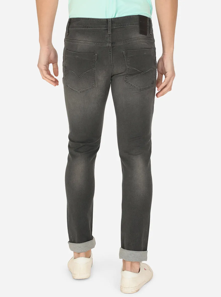 Grey Washed Slim Fit Jeans | JadeBlue