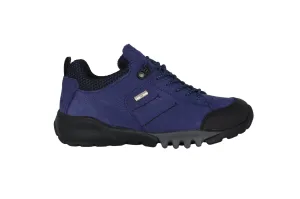 'H-Amiata' women's wide fit (H) waterproof walking sneaker - blue