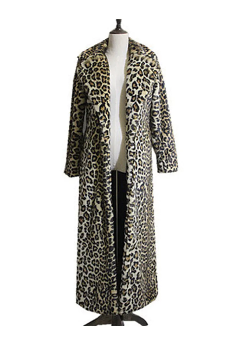 HCT1125 Wild Glam Leopard Coat Outerwear